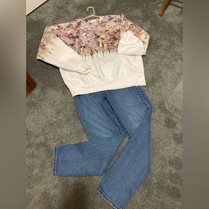 Tie dye crew neck sweatshirt